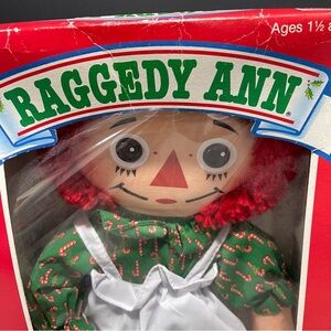 Vintage Raggedy Ann Doll with Green Dress